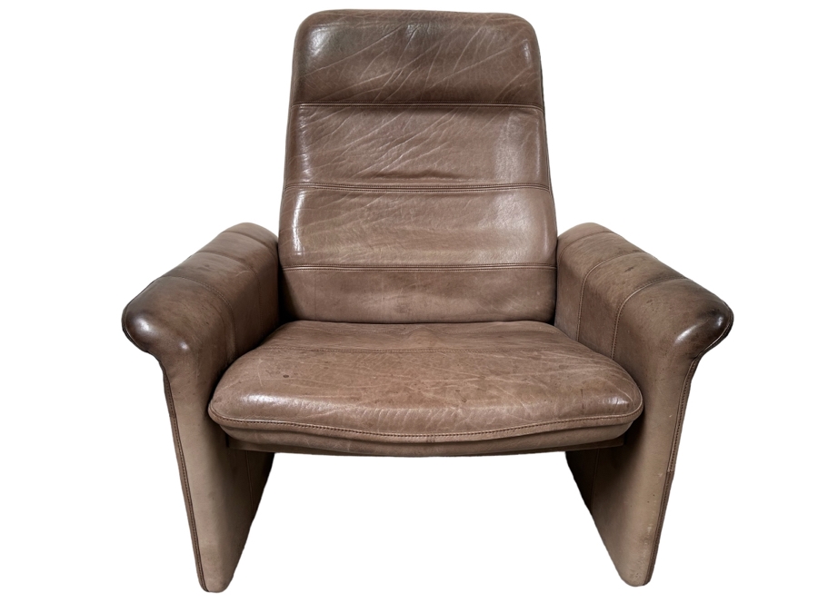 Vintage Mid-Century De Sede 'DS-50' Adjustable Leather Lounge Chair Made In Switzerland