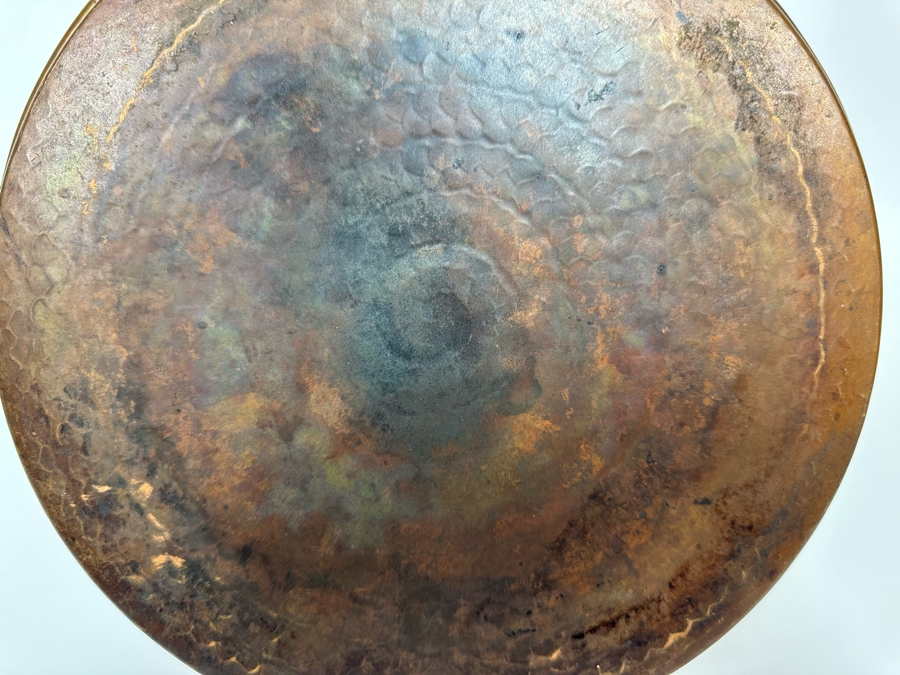 Vintage Hand Hammered Copper Skillet Pan With Long Handle 12R X 26L [Photo 8]