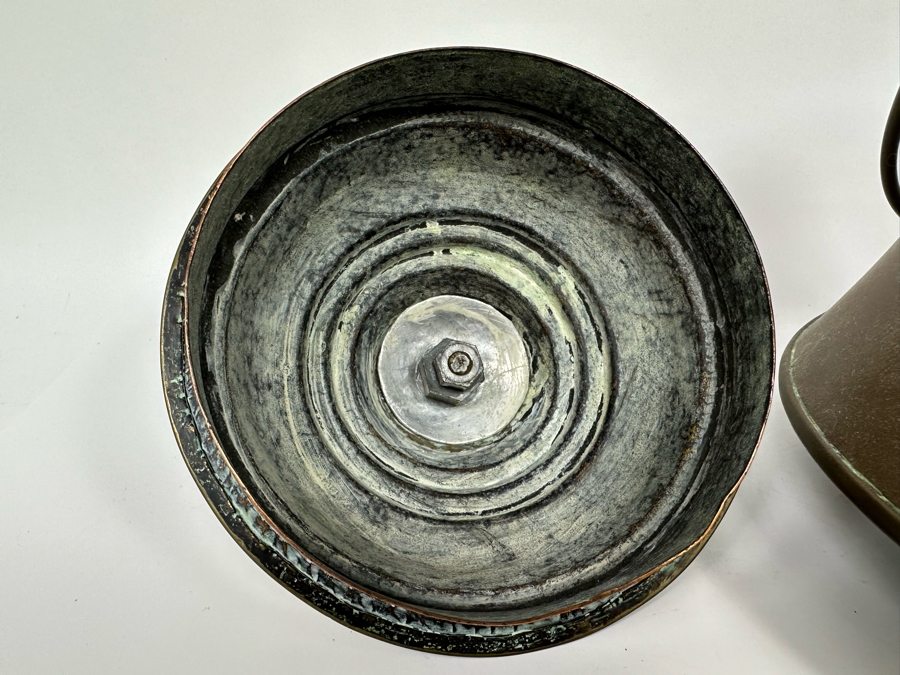 Vintage Footed Brass Coal Bin Bucket With Handle 14H [Photo 6]