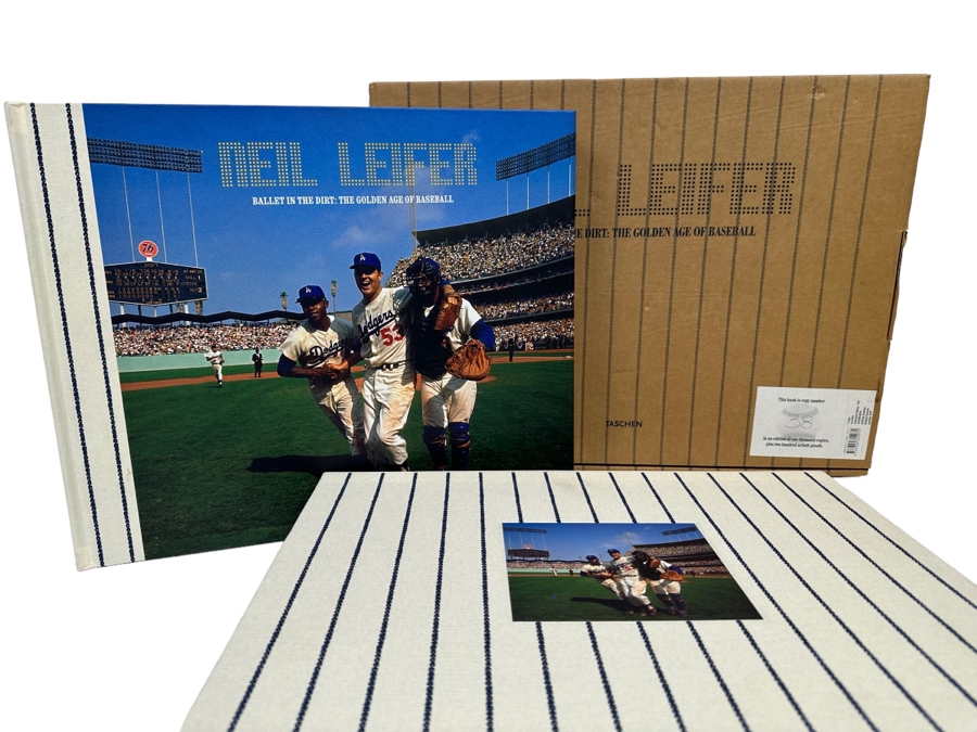 Signed Limited Edition 38 Of 1,000 Collector's Edition Baseball Book Neil Leifer: Ballet In The Dirt: The Golden Age Of Baseball With Original Box And Slipcover [Photo 1]