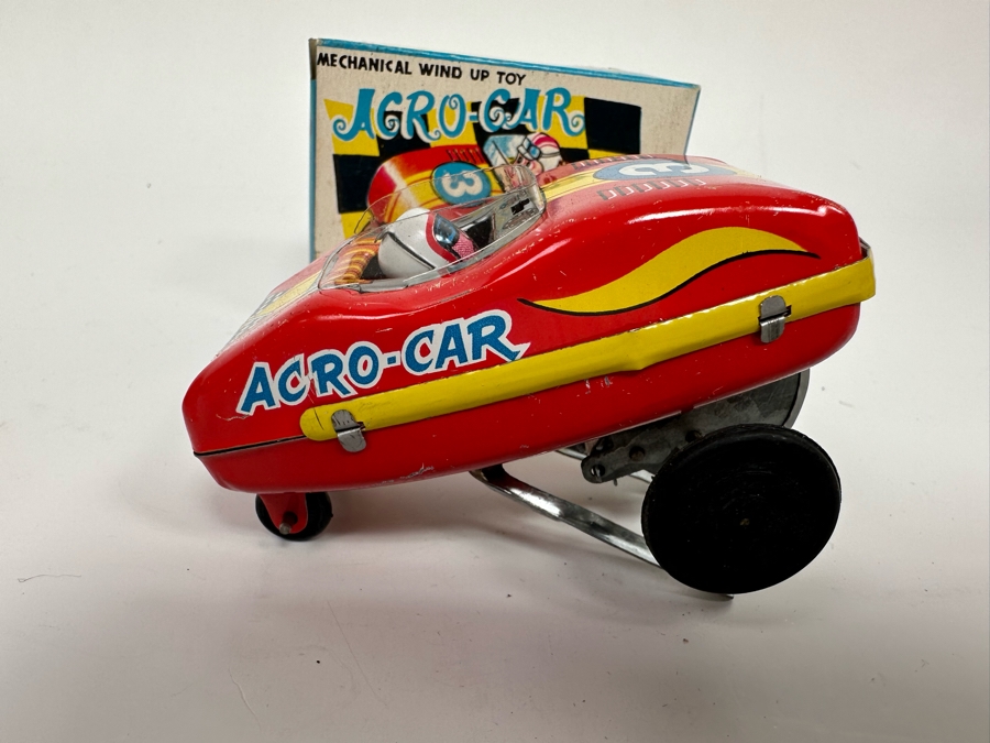 New Old Stock Acro-Car Mechanical Wind Up Toy Made In Japan With Original Box [Photo 7]