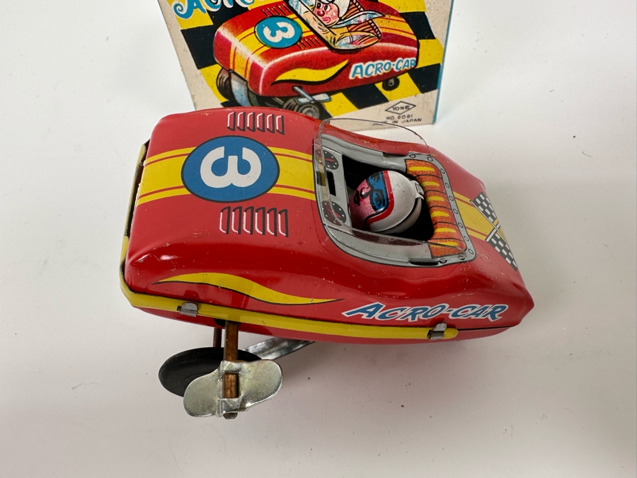New Old Stock Acro-Car Mechanical Wind Up Toy Made In Japan With Original Box [Photo 5]