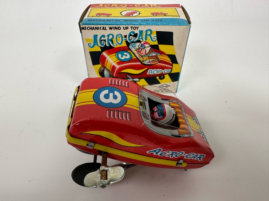 New Old Stock Acro-Car Mechanical Wind Up Toy Made In Japan With Original Box [Photo 4]