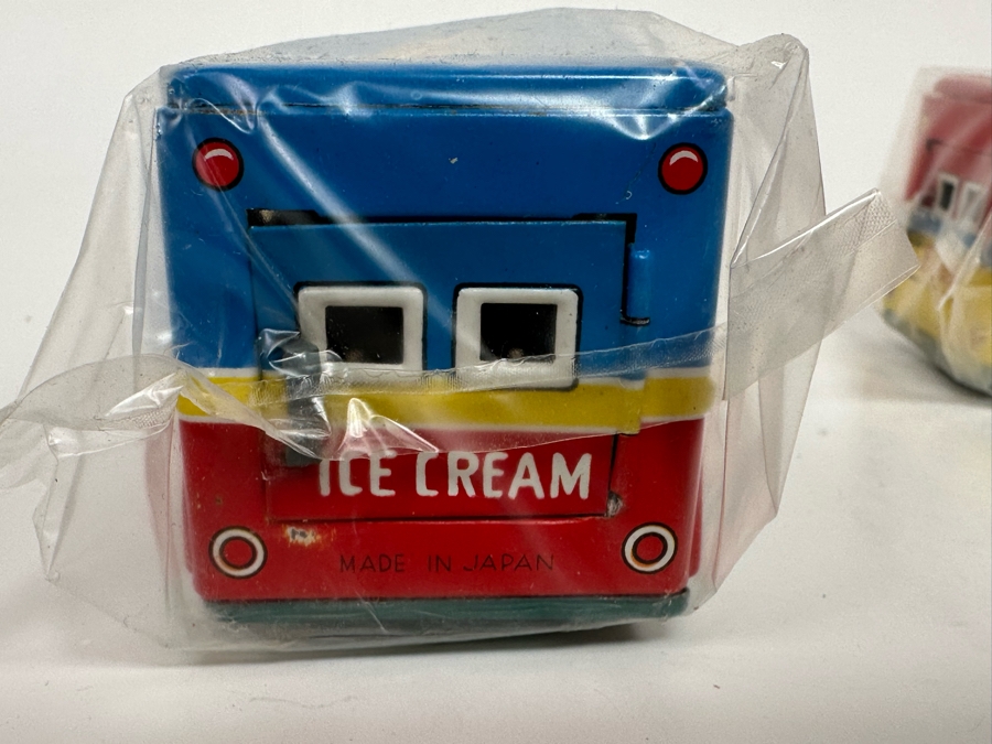 Pair Of Sealed Friction Toys Ice Cream Delivery Van And Bread & Cake Delivery Van Made In Japan [Photo 6]