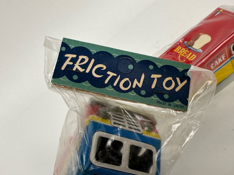 Pair Of Sealed Friction Toys Ice Cream Delivery Van And Bread & Cake Delivery Van Made In Japan [Photo 8]