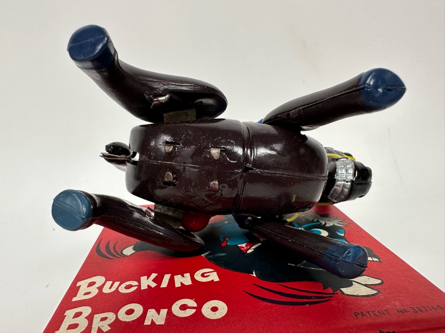 Bucking Bronco Mechanical Celluloid Toy With Original Box Made In Japan Modern Toys Not Working [Photo 12]