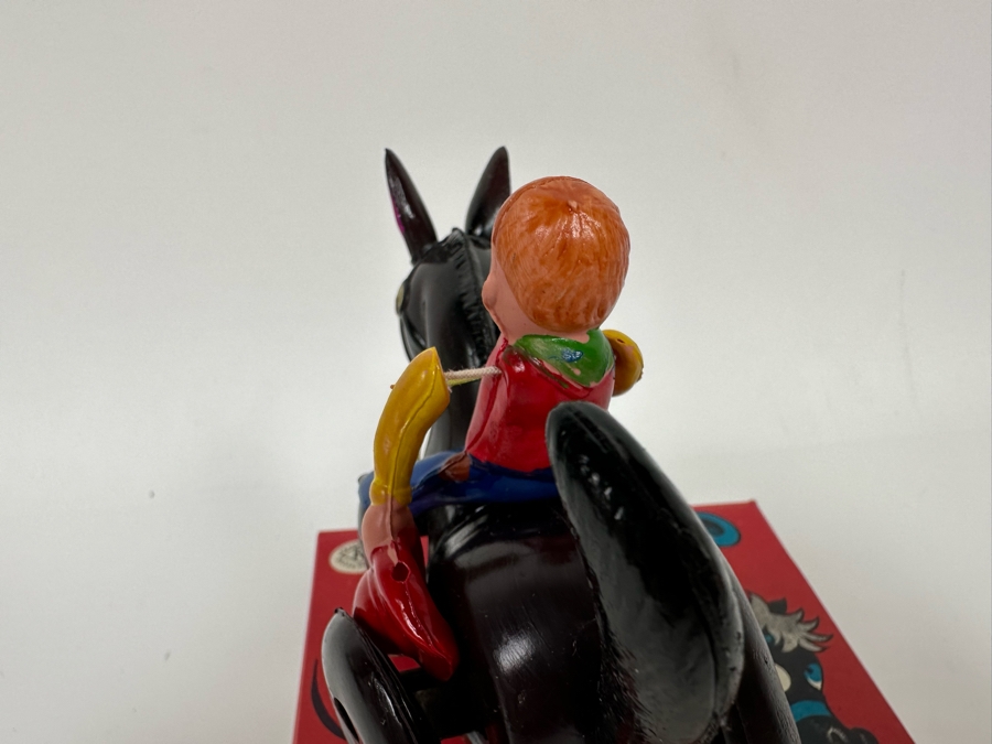Bucking Bronco Mechanical Celluloid Toy With Original Box Made In Japan Modern Toys Not Working [Photo 9]