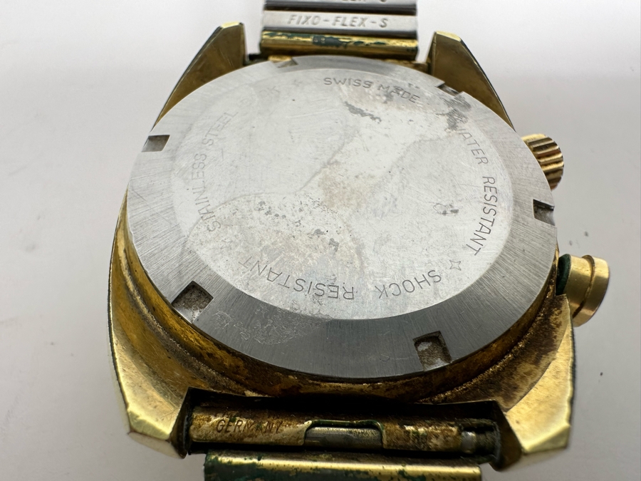 Vintage Carl F. Bucherer Swiss Made Automatic Alarm Watch Working With ...