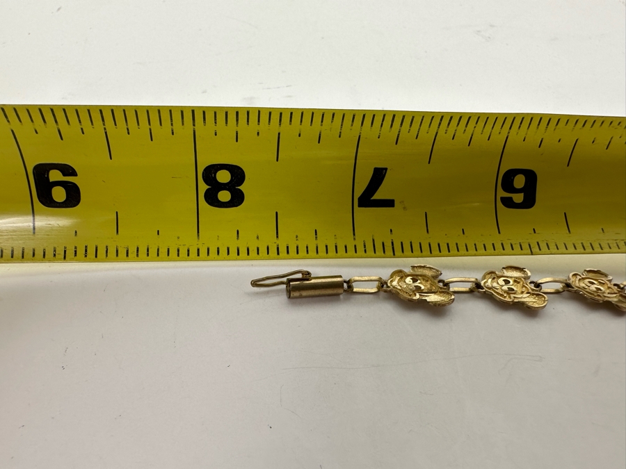 10K Gold Walt Disney's Mickey Mouse Bracelet 7.5L 4g [Photo 9]