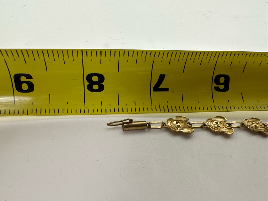 10K Gold Walt Disney's Mickey Mouse Bracelet 7.5L 4g [Photo 8]