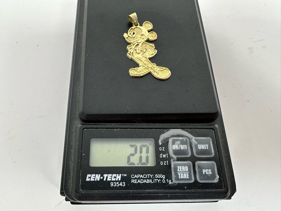 10K Gold 417 Walt Disney's Mickey Mouse Pendant 2g [Photo 7]
