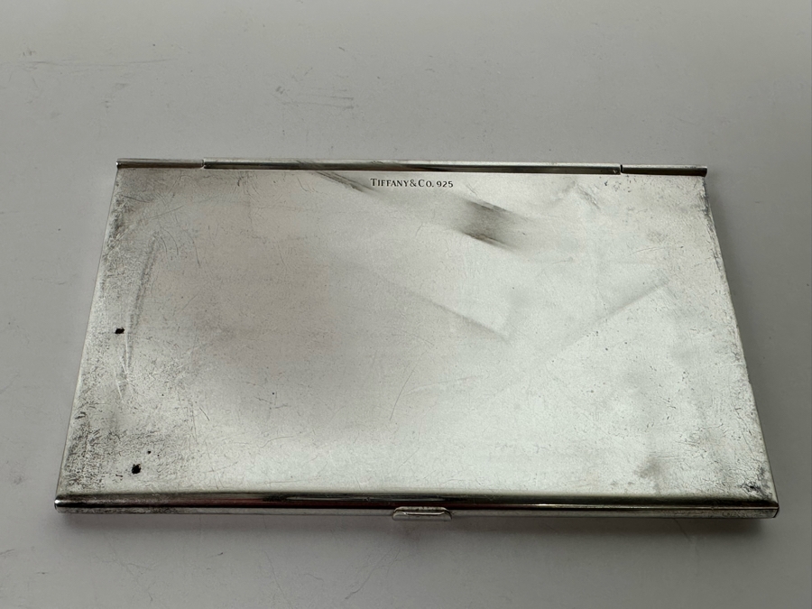 Tiffany & Co Sterling Silver Business Card Holder Case 57.7g