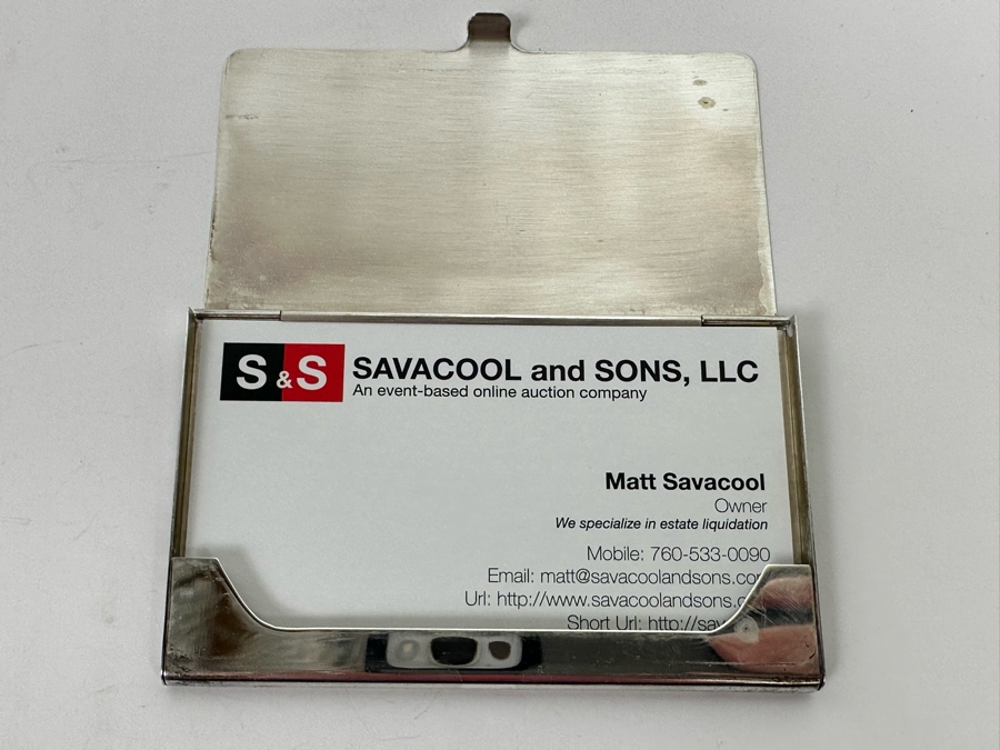 Tiffany & Co Sterling Silver Business Card Holder Case 57.7g [Photo 5]