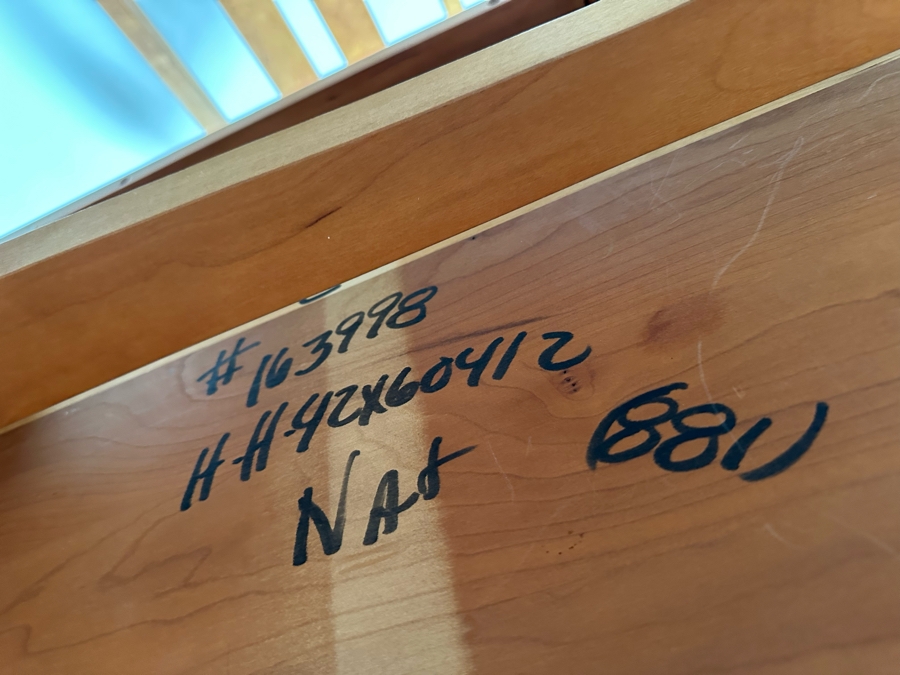 Amish Solid Cherry Wood Dining Table 60 X 42 X 29.5 With Two Built In 12' Leaves And Four Dining Chairs (2 Are Armchairs) Comes Up Table Pads By Canal Dover Furniture Midvale Ohio [Photo 14]