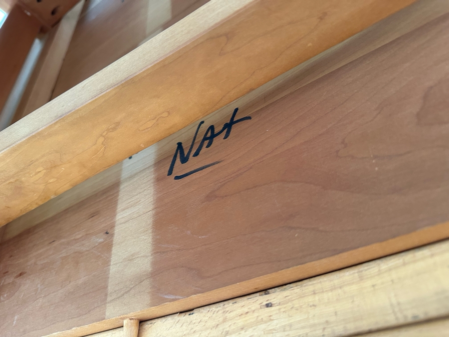 Amish Solid Cherry Wood Dining Table 60 X 42 X 29.5 With Two Built In 12' Leaves And Four Dining Chairs (2 Are Armchairs) Comes Up Table Pads By Canal Dover Furniture Midvale Ohio [Photo 13]