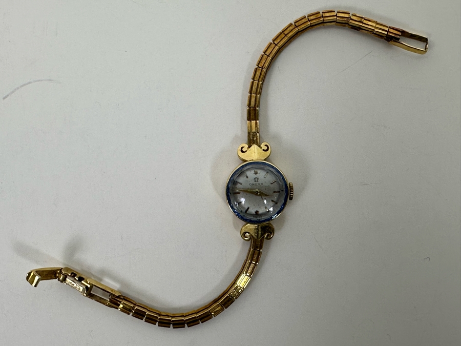 Vintage 14K Gold Omega Ladies Watch With 14K Gold Watch Band Working 15.6g [Photo 18]