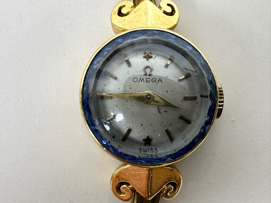 Vintage 14K Gold Omega Ladies Watch With 14K Gold Watch Band Working 15.6g [Photo 12]