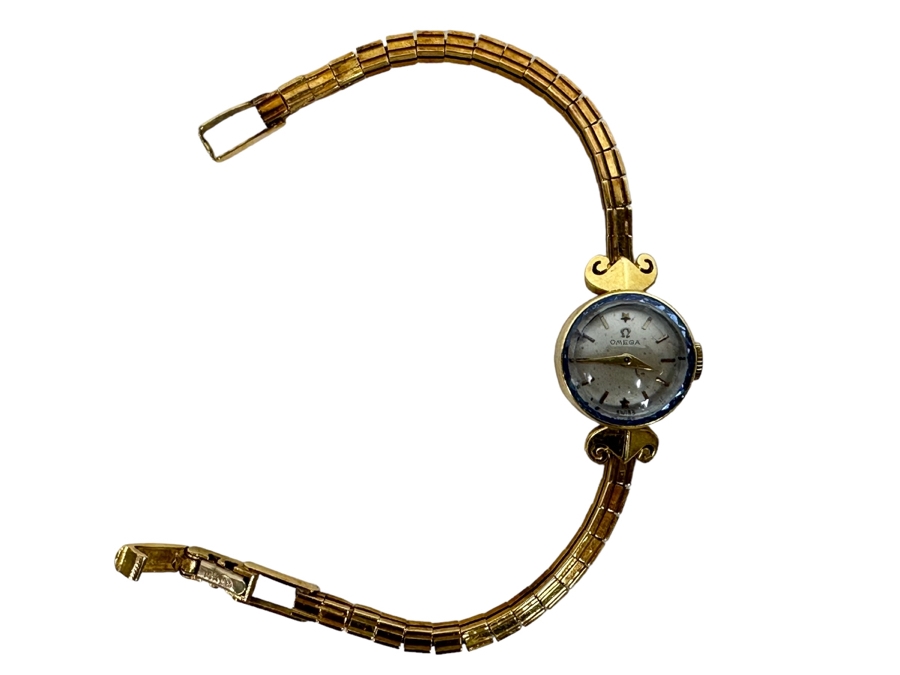 Vintage 14K Gold Omega Ladies Watch With 14K Gold Watch Band Working 15.6g [Photo 3]