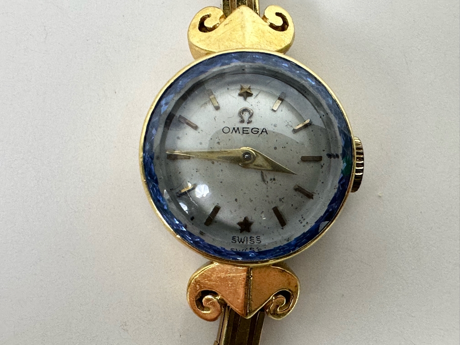 Vintage 14K Gold Omega Ladies Watch With 14K Gold Watch Band Working 15.6g [Photo 11]