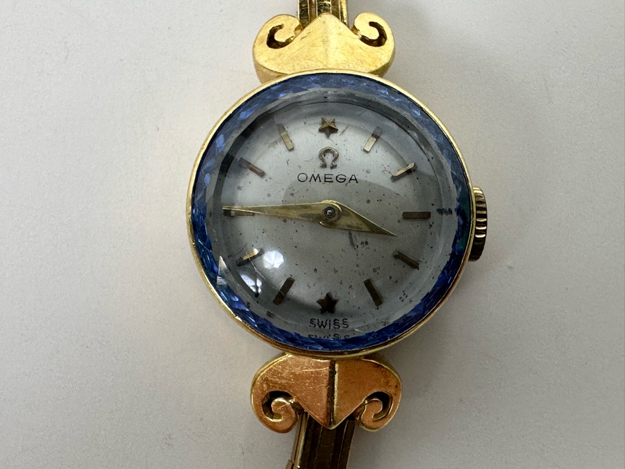 Vintage 14K Gold Omega Ladies Watch With 14K Gold Watch Band Working 15.6g [Photo 9]