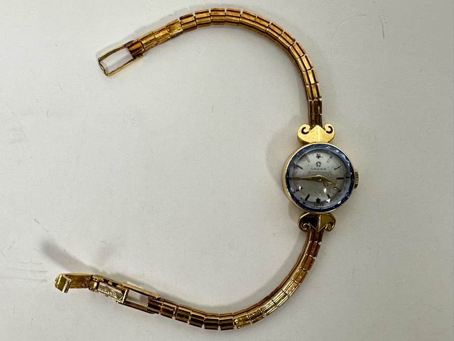 Vintage 14K Gold Omega Ladies Watch With 14K Gold Watch Band Working 15.6g [Photo 5]