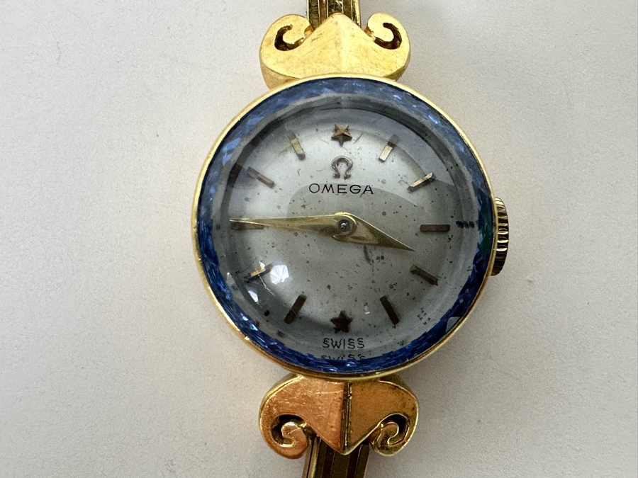Vintage 14K Gold Omega Ladies Watch With 14K Gold Watch Band Working 15.6g [Photo 10]