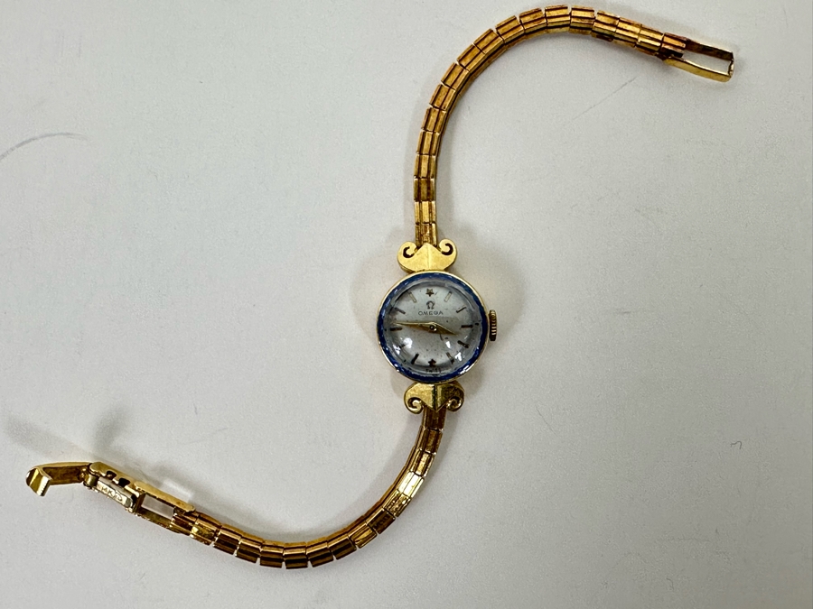 Vintage 14K Gold Omega Ladies Watch With 14K Gold Watch Band Working 15.6g [Photo 17]