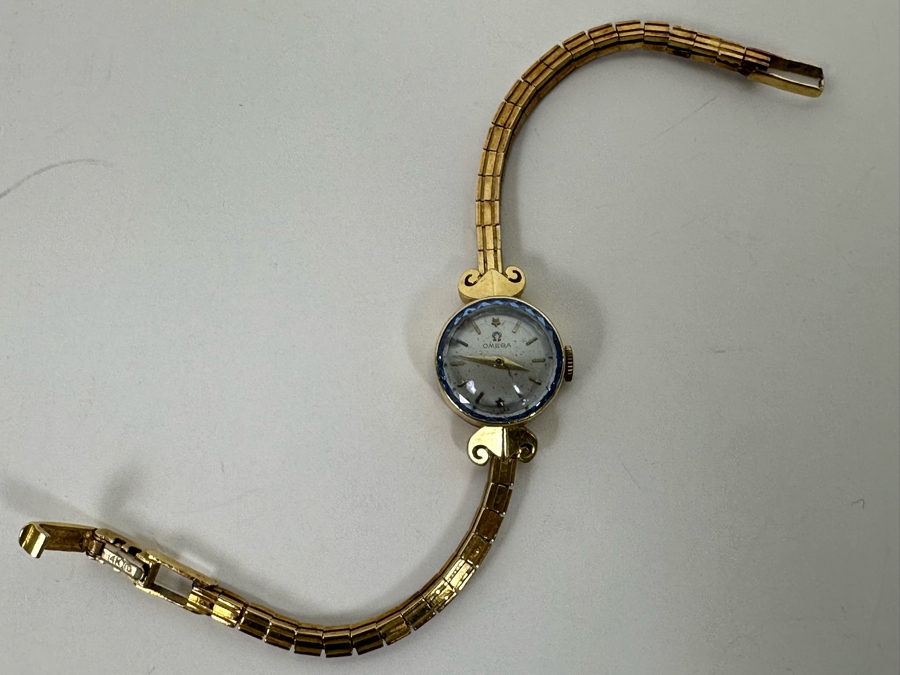 Vintage 14K Gold Omega Ladies Watch With 14K Gold Watch Band Working 15.6g [Photo 19]