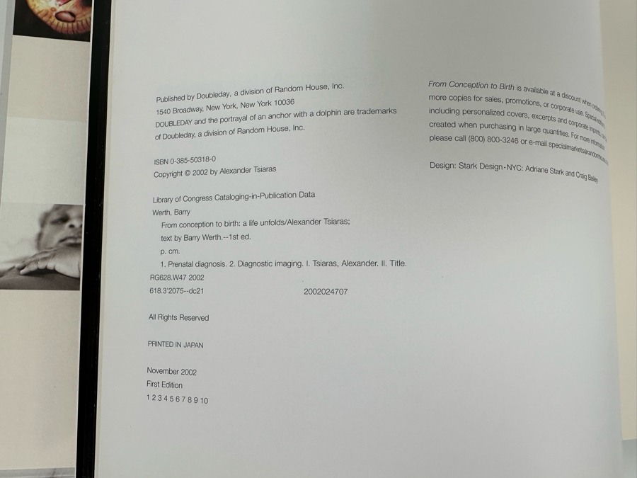 First Edition Hardcover Book From Conception To Birth A Life Unfolds By Alexander Tsiaras [Photo 4]