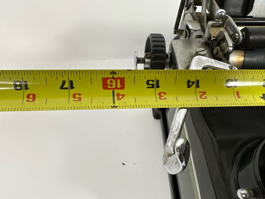 Antique Metal ROYAL Typewriter In Excellent Condition With Side Glass Panels And Original Cover 15W X 16D X 9.5H [Photo 21]