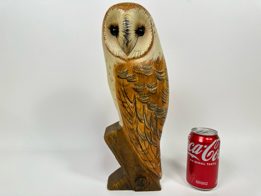 Carved Wooden Owl By Big Sky Carvers Master's Edition Woodcarving Manhattan, MT Limited Edition 350 Of 1,250 14.5H [Photo 4]