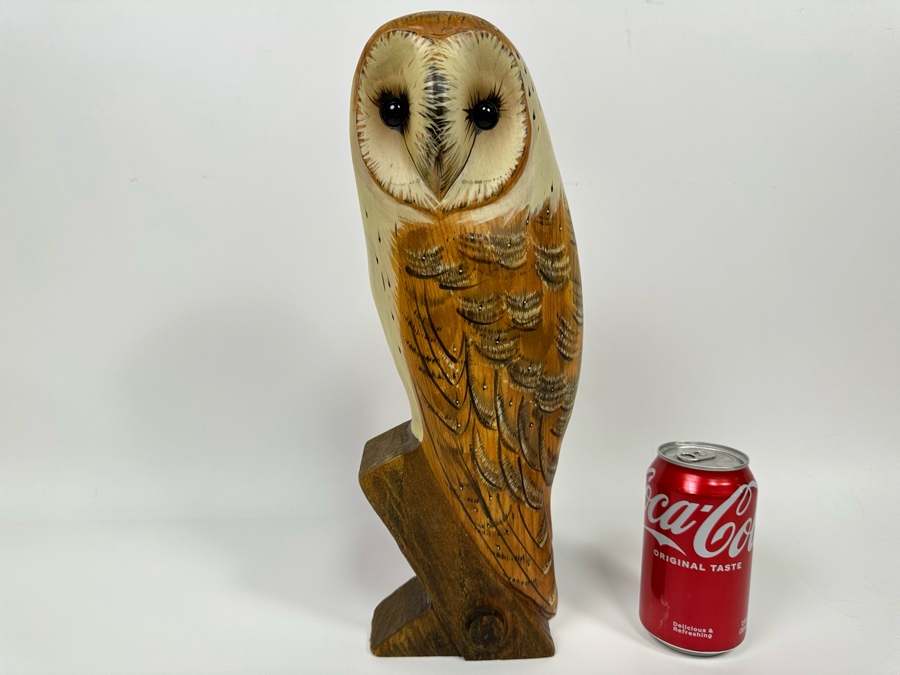 Carved Wooden Owl By Big Sky Carvers Master's Edition Woodcarving Manhattan, MT Limited Edition 350 Of 1,250 14.5H [Photo 3]
