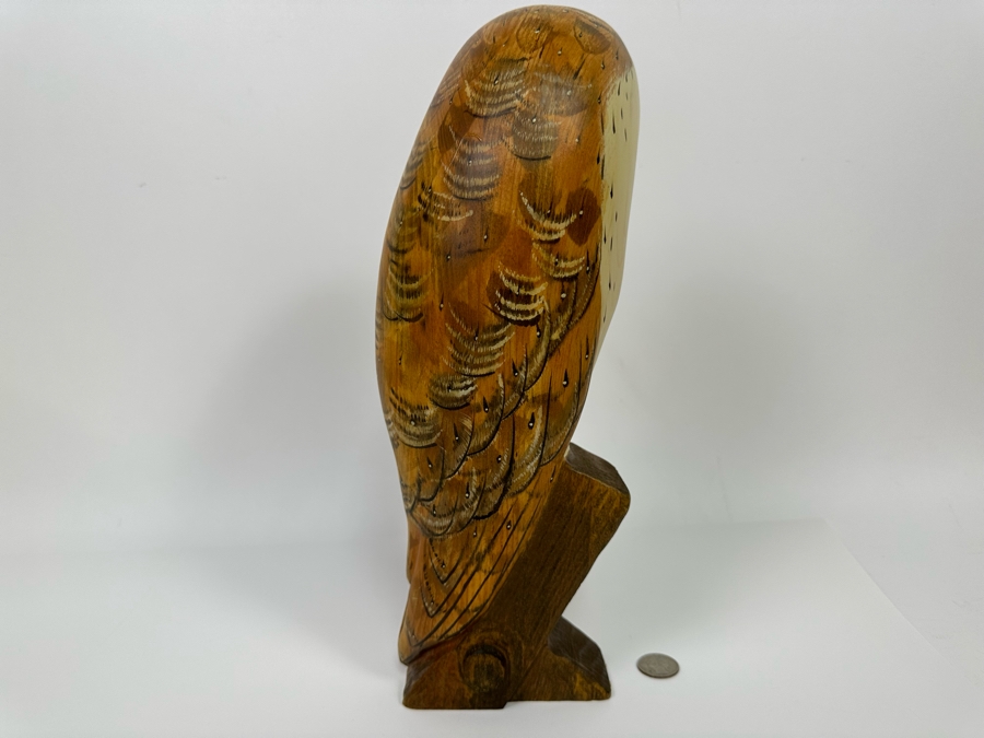 Carved Wooden Owl By Big Sky Carvers Master's Edition Woodcarving Manhattan, MT Limited Edition 350 Of 1,250 14.5H [Photo 10]
