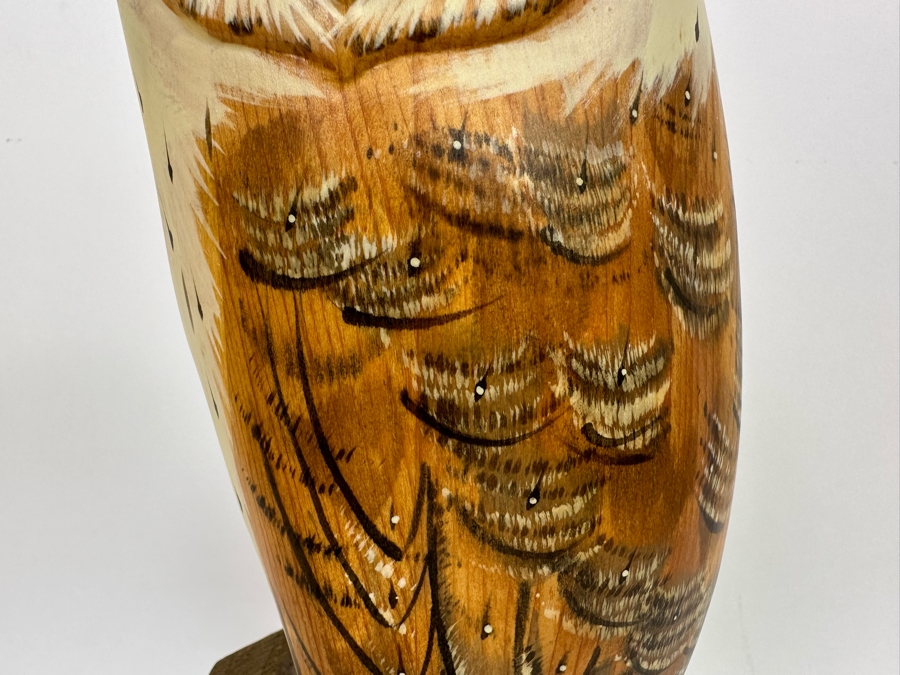 Carved Wooden Owl By Big Sky Carvers Master's Edition Woodcarving Manhattan, MT Limited Edition 350 Of 1,250 14.5H [Photo 8]