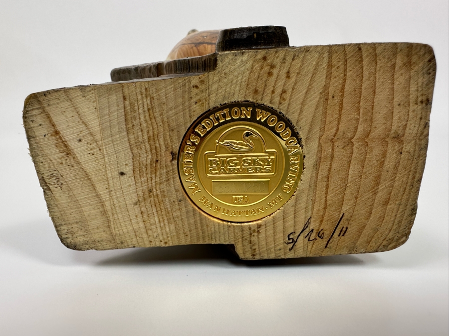 Carved Wooden Owl By Big Sky Carvers Master's Edition Woodcarving Manhattan, MT Limited Edition 350 Of 1,250 14.5H [Photo 12]