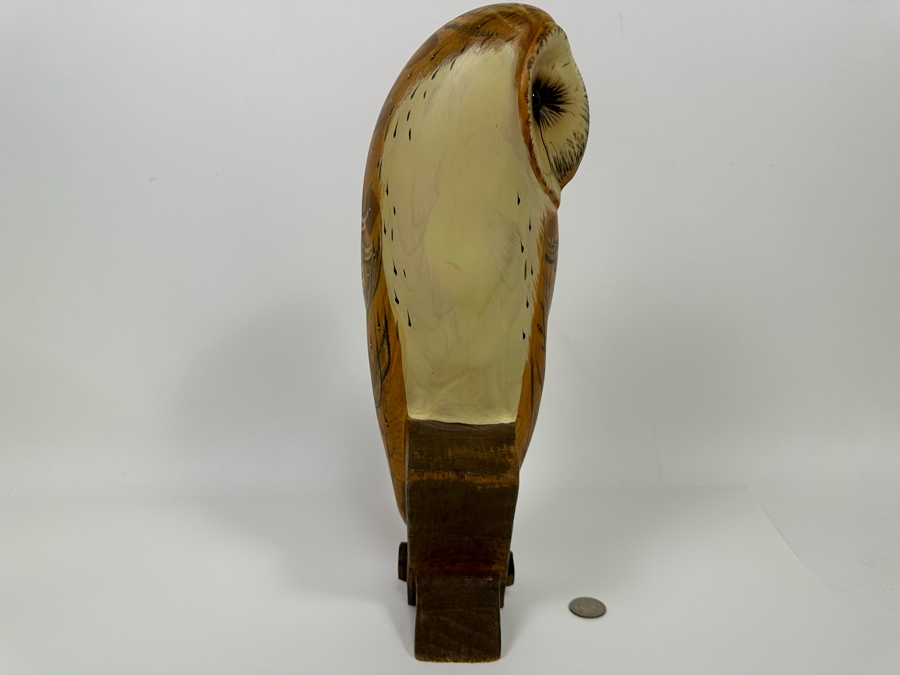 Carved Wooden Owl By Big Sky Carvers Master's Edition Woodcarving Manhattan, MT Limited Edition 350 Of 1,250 14.5H [Photo 11]