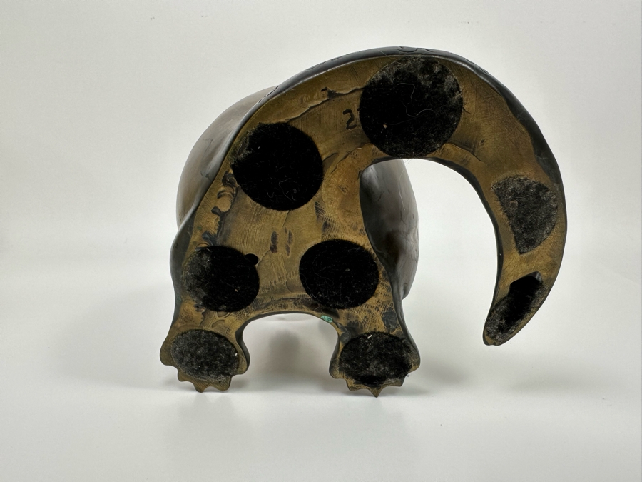 Jacques & Mary Regat (20th Century, Alaska) Signed Bronze Gisselle River Otter Limited Edition 16 Of 75 11.5H X 7W X 8.5D Retails $3,575 [Photo 14]