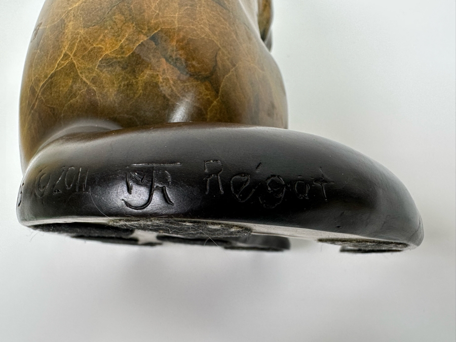 Jacques & Mary Regat (20th Century, Alaska) Signed Bronze Gisselle River Otter Limited Edition 16 Of 75 11.5H X 7W X 8.5D Retails $3,575 [Photo 12]