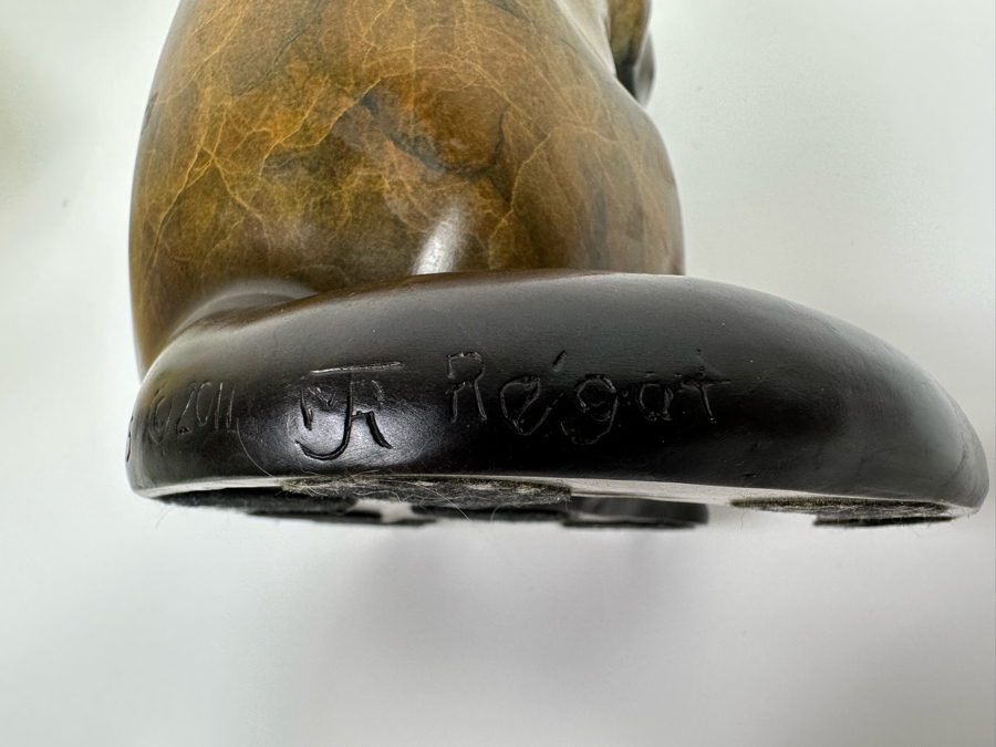 Jacques & Mary Regat (20th Century, Alaska) Signed Bronze Gisselle River Otter Limited Edition 16 Of 75 11.5H X 7W X 8.5D Retails $3,575 [Photo 13]