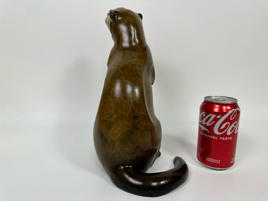 Jacques & Mary Regat (20th Century, Alaska) Signed Bronze Gisselle River Otter Limited Edition 16 Of 75 11.5H X 7W X 8.5D Retails $3,575 [Photo 8]