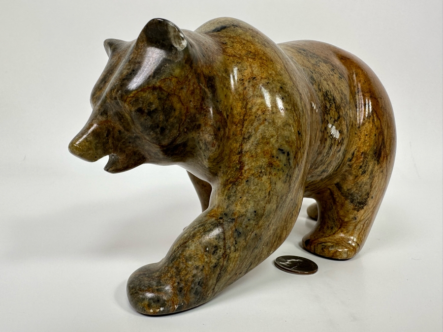 Carved Stone Grizzley Bear 9.5W X 4D X 5H Retails $633 [Photo 5]