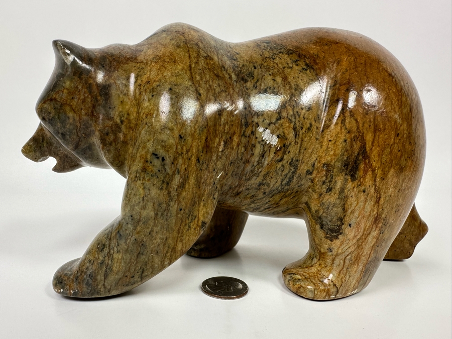 Carved Stone Grizzley Bear 9.5W X 4D X 5H Retails $633 [Photo 2]