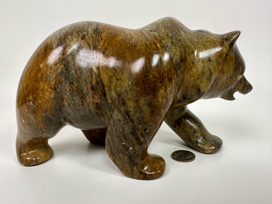 Carved Stone Grizzley Bear 9.5W X 4D X 5H Retails $633 [Photo 6]