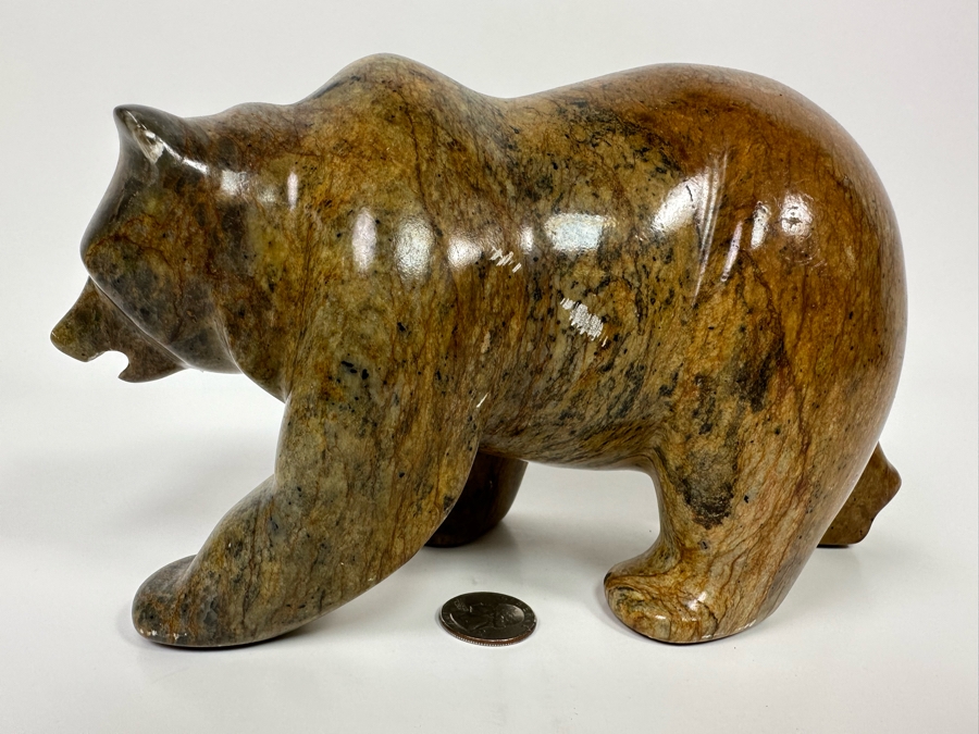 Carved Stone Grizzley Bear 9.5W X 4D X 5H Retails $633 [Photo 3]