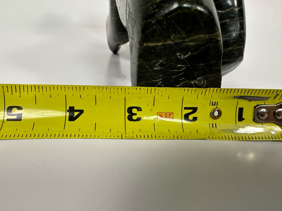 Native American Inuit Carved Stone Polar Bear Sculpture Signed Nuyalia Tunnillie 8.5W X 3D X 5H [Photo 18]