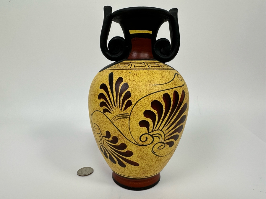 Handmade Greek Ceramic Amphora Jar Vase Vessel 5W X 9H [Photo 9]