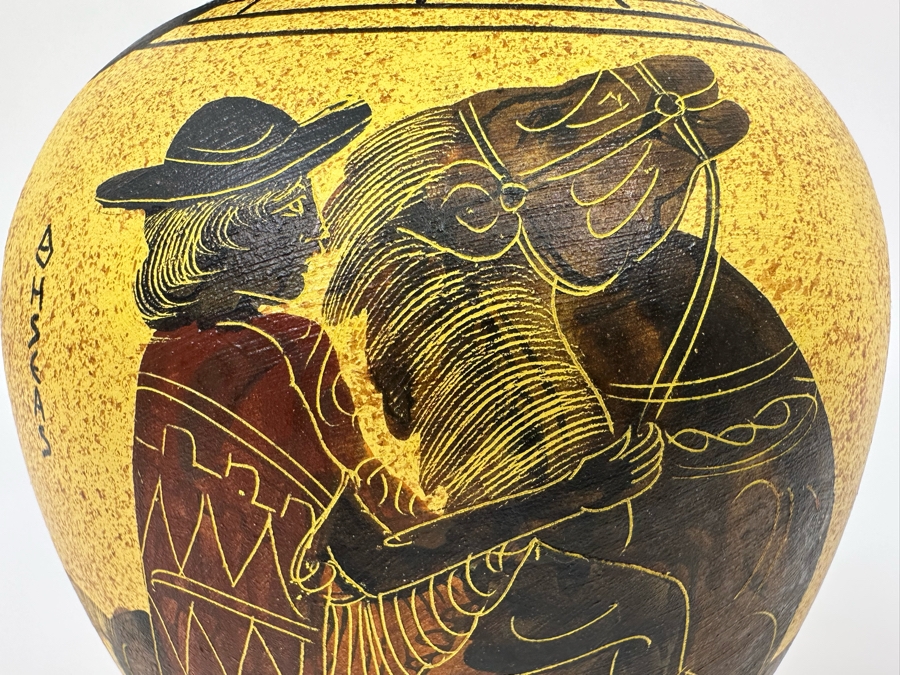 Handmade Greek Ceramic Amphora Jar Vase Vessel 5W X 9H [Photo 6]