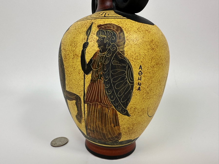 Handmade Greek Ceramic Amphora Jar Vase Vessel 5W X 9H [Photo 7]