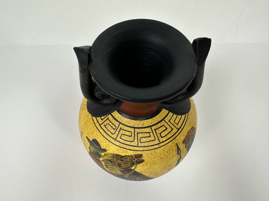Handmade Greek Ceramic Amphora Jar Vase Vessel 5W X 9H [Photo 10]