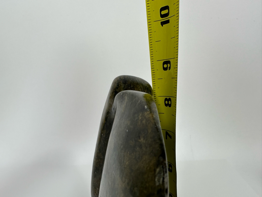 Carved Stone Mother & Child Elephant Sculpture From Zimbabwe Africa 8W X 2.5D X 8.5H [Photo 13]